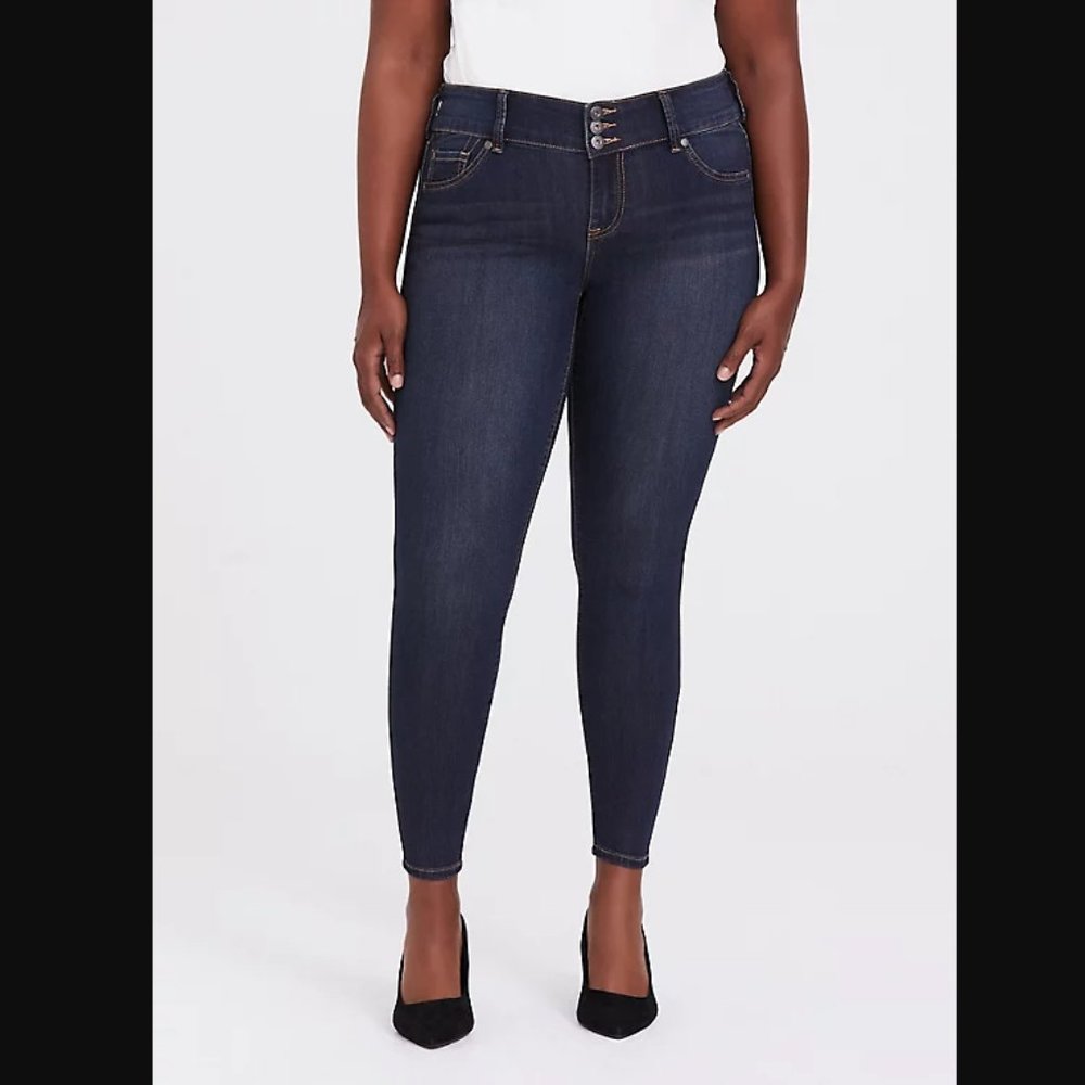 Torrid Hi Rise Jegging Stretch Dark Wash Skinny Legging Jeans Sz 20S